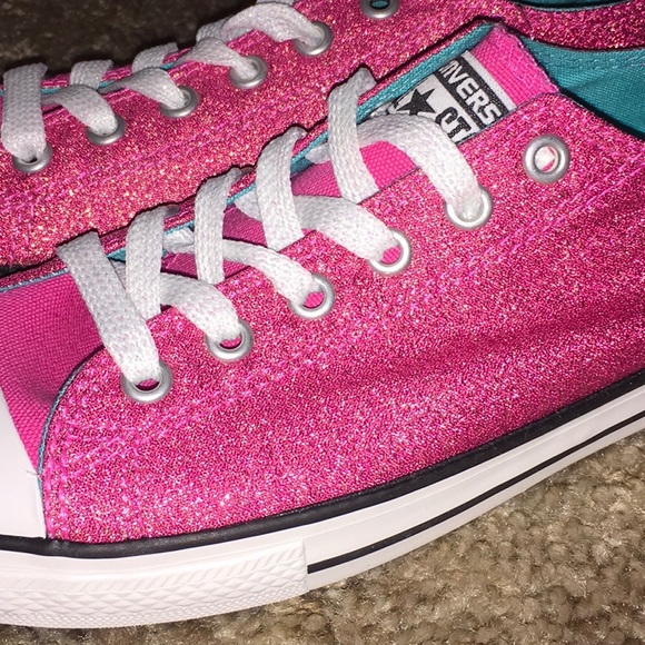converse all star pink glitter